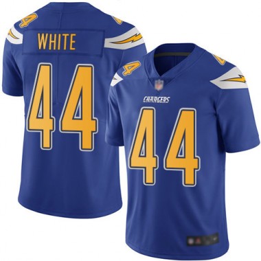 Los Angeles Chargers NFL Football Kyzir White Electric Blue Jersey Youth Limited 44 Rush Vapor Untouchable